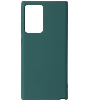 2.0mm Dikke Fashion Telefoonhoesje Backcover - Siliconen Hoesje - Samsung Galaxy Note 20 Ultra - Army Green