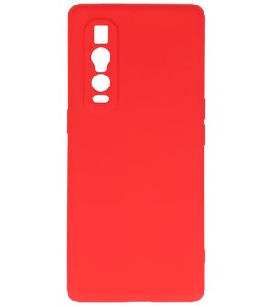 2.0mm Dikke Fashion Telefoonhoesje Backcover - Siliconen Hoesje - Oppo Find X2 Pro - Rood