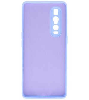 2.0mm Dikke Fashion Telefoonhoesje Backcover - Siliconen Hoesje - Oppo Find X2 Pro - Paars