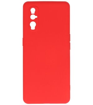 2.0mm Dikke Fashion Telefoonhoesje Backcover - Siliconen Hoesje - Oppo Find X2 - Rood