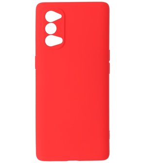 2.0mm Dikke Fashion Telefoonhoesje Backcover - Siliconen Hoesje - Oppo Reno 4 / Reno 4 5G - Rood