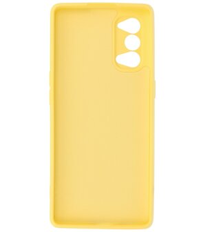 2.0mm Dikke Fashion Telefoonhoesje Backcover - Siliconen Hoesje - Oppo Reno 4 / Reno 4 5G - Geel