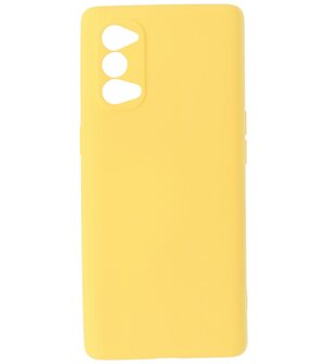 2.0mm Dikke Fashion Telefoonhoesje Backcover - Siliconen Hoesje - Oppo Reno 4 / Reno 4 5G - Geel