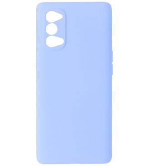 2.0mm Dikke Fashion Telefoonhoesje Backcover - Siliconen Hoesje - Oppo Reno 4 / Reno 4 5G- Paars