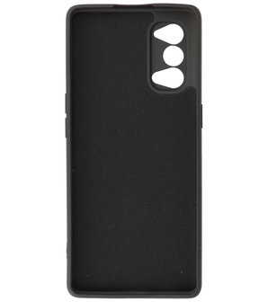 2.0mm Dikke Fashion Telefoonhoesje Backcover - Siliconen Hoesje - Oppo Reno 4 Pro 5G - Zwart