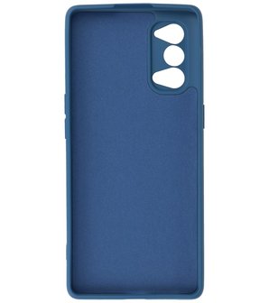 2.0mm Dikke Fashion Telefoonhoesje Backcover - Siliconen Hoesje - Oppo Reno 4 Pro 5G - Navy