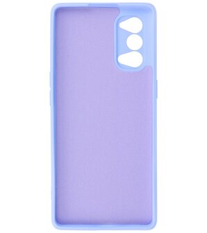 2.0mm Dikke Fashion Telefoonhoesje Backcover - Siliconen Hoesje - Oppo Reno 4 Pro 5G- Paars