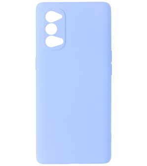 2.0mm Dikke Fashion Telefoonhoesje Backcover - Siliconen Hoesje - Oppo Reno 4 Pro 5G- Paars