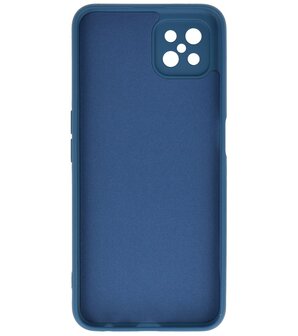 2.0mm Dikke Fashion Telefoonhoesje Backcover - Siliconen Hoesje - Oppo Reno 4 Z - Oppo A92s - Navy