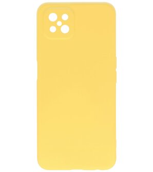 2.0mm Dikke Fashion Telefoonhoesje Backcover - Siliconen Hoesje - Oppo Reno 4 Z - Oppo A92s - Geel
