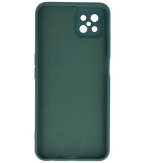 2.0mm Dikke Fashion Telefoonhoesje Backcover - Siliconen Hoesje - Oppo Reno 4 Z - Oppo A92s - Army Green