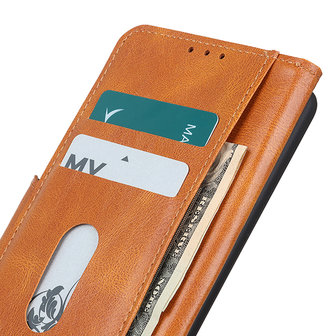 Portemonnee Telefoonhoesje voor Motorola Moto E7 Plus - Bruin