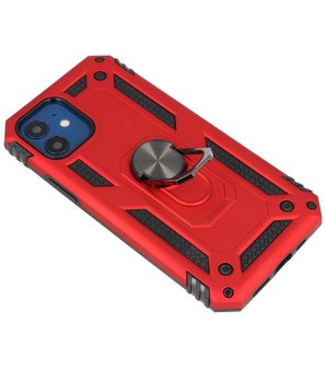 Backcover Hoesje - Telefoonhoesje met Ring Houder voor iPhone 12 Mini - Rood