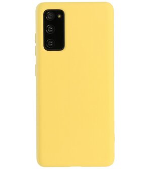 2.0mm Dikke Fashion Telefoonhoesje Backcover - Siliconen Hoesje - Samsung Galaxy S20 FE - Geel