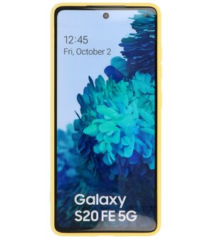 2.0mm Dikke Fashion Telefoonhoesje Backcover - Siliconen Hoesje - Samsung Galaxy S20 FE - Geel