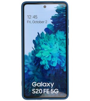2.0mm Dikke Fashion Telefoonhoesje Backcover - Siliconen Hoesje - Samsung Galaxy S20 FE - Navy