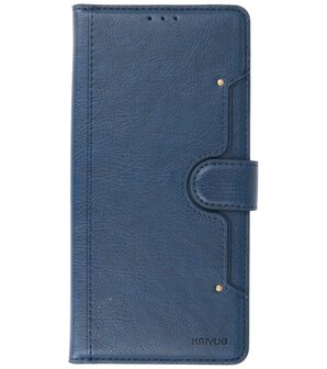 Book Case Pasjeshouder Telefoonhoesje voor Samsung Galaxy S21 Navy