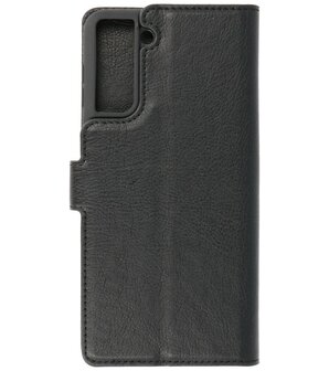 Book Case Pasjeshouder Telefoonhoesje voor Samsung Galaxy S21 Plus Zwart