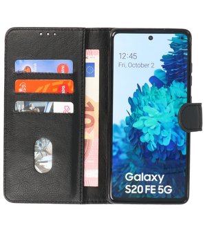 Booktype Wallet Case Telefoonhoesje voor Samsung Galaxy S20 FE - Zwart