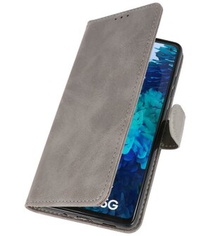 Booktype Wallet Case Telefoonhoesje voor Samsung Galaxy S20 FE - Grijs