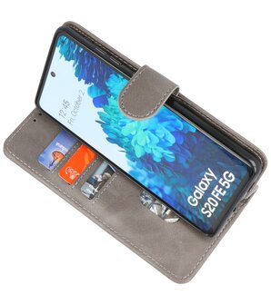 Booktype Wallet Case Telefoonhoesje voor Samsung Galaxy S20 FE - Grijs