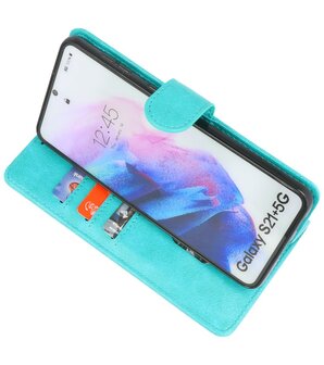 Booktype Wallet Case Telefoonhoesje voor Samsung Galaxy S21 Plus - Groen