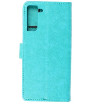 Booktype Wallet Case Telefoonhoesje voor Samsung Galaxy S21 Plus - Groen