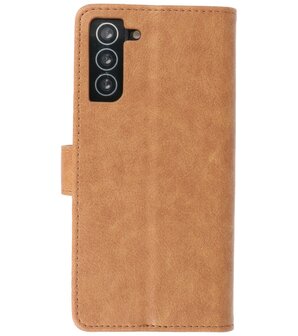 Booktype Wallet Case Telefoonhoesje voor Samsung Galaxy S21 Plus - Bruin