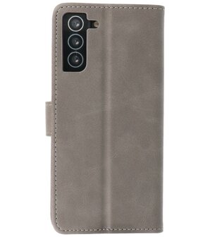 Booktype Wallet Case Telefoonhoesje voor Samsung Galaxy S21 Plus - Grijs