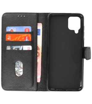 Booktype Wallet Case Telefoonhoesje voor Samsung Galaxy A12 - Zwart