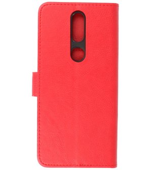 Booktype Wallet Case Telefoonhoesje voor Nokia 2.4 - Rood