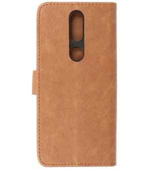 Booktype Wallet Case Telefoonhoesje voor Nokia 2.4 - Bruin