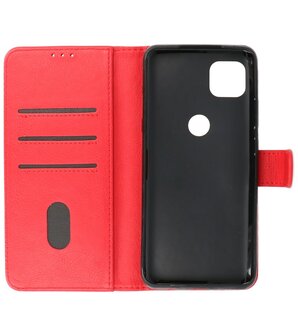 Booktype Wallet Case Telefoonhoesje voor Motorola Moto G 5G - Rood