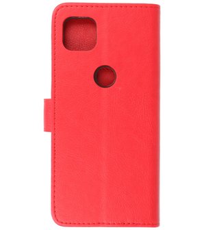 Booktype Wallet Case Telefoonhoesje voor Motorola Moto G 5G - Rood