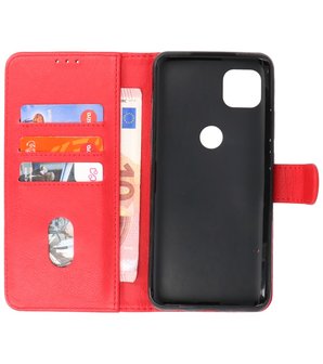 Booktype Wallet Case Telefoonhoesje voor Motorola Moto G 5G - Rood