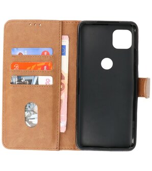 Booktype Wallet Case Telefoonhoesje voor Motorola Moto G 5G - Bruin