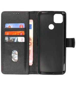 Booktype Wallet Case Telefoonhoesje voor Motorola Moto G9 Power (2020) - Zwart