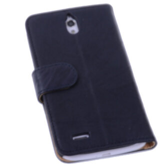 BestCases Nevy Blue  Huawei Ascend G610 Luxe Echt Lederen Booktype Hoesje 