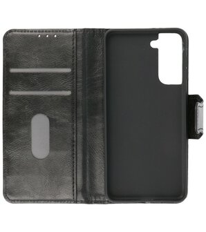 Portemonnee Wallet Case Hoesje voor Samsung Galaxy S21 Plus - Zwart