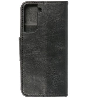 Portemonnee Wallet Case Hoesje voor Samsung Galaxy S21 Plus - Zwart