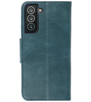 Portemonnee Wallet Case Hoesje voor Samsung Galaxy S21 Plus - Blauw