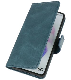 Portemonnee Wallet Case Hoesje voor Samsung Galaxy S21 Plus - Blauw