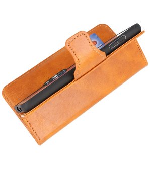 Portemonnee Wallet Case Hoesje voor Samsung Galaxy S21 Plus - Bruin