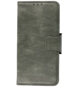 Portemonnee Wallet Case Hoesje voor Samsung Galaxy S21 Plus - Donker Groen