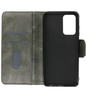 Portemonnee Wallet Case Hoesje voor Samsung Galaxy A72 / A72&nbsp;5G - Donker Groen