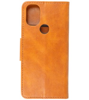 Portemonnee Wallet Case Hoesje voor OnePlus Nord N10 5G - Bruin