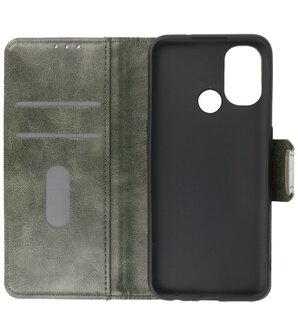 Portemonnee Wallet Case Hoesje voor OnePlus Nord N100 - Donker Groen