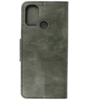 Portemonnee Wallet Case Hoesje voor OnePlus Nord N100 - Donker Groen