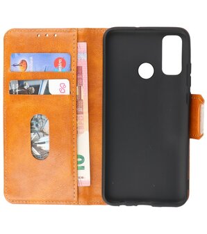 Portemonnee Wallet Case Hoesje voor Huawei P Smart (2020) - Bruin