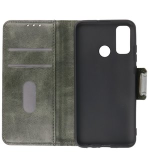 Portemonnee Wallet Case Hoesje voor Huawei P Smart (2020) - Donker Groen